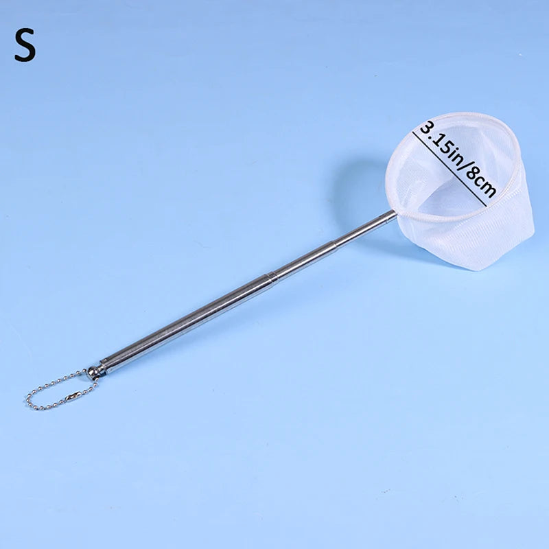 Aquarium Round Fishing Net Extendable Long Handle Fishing Gear For Catching Fish Shrimp Tank Clean Accessories Oasis Select S