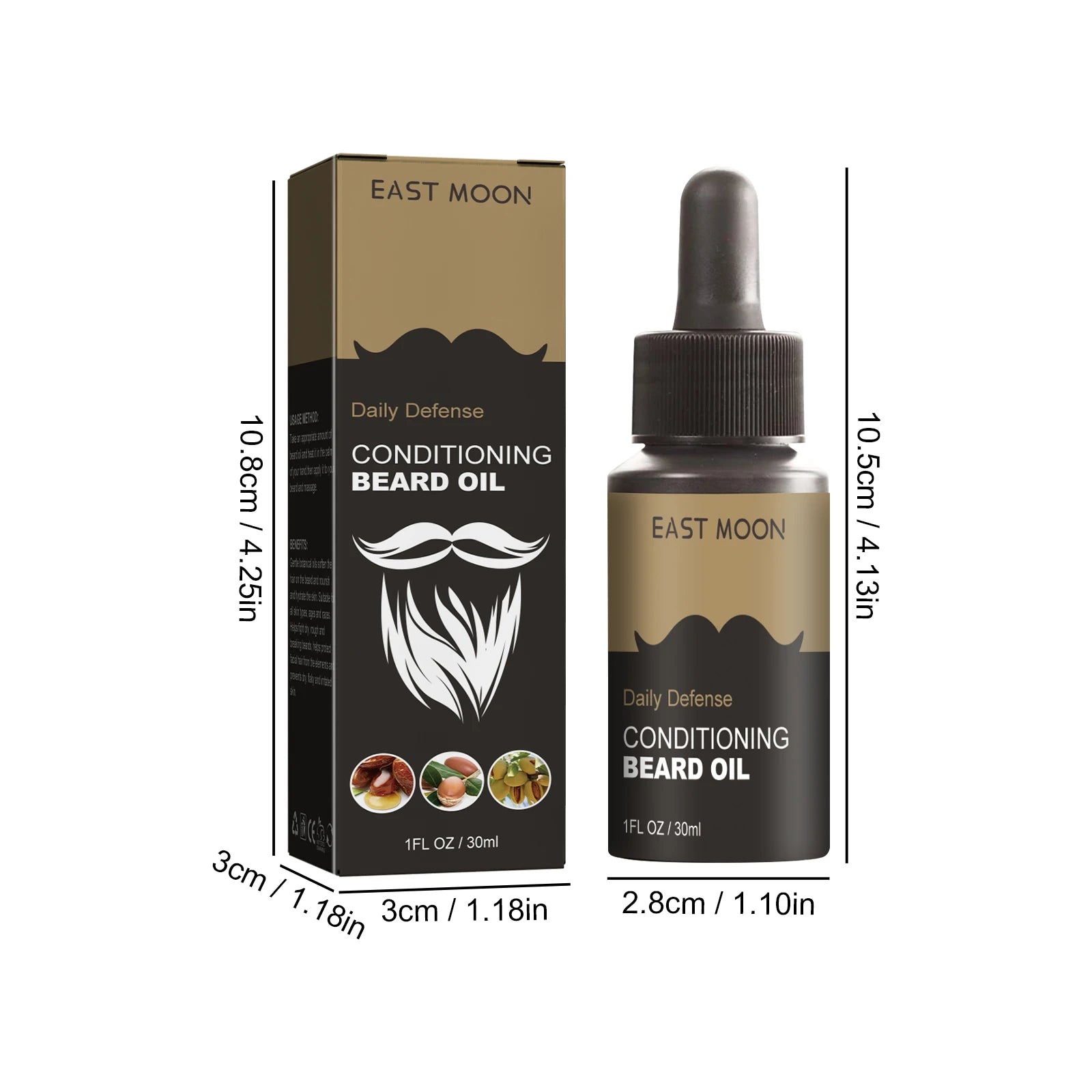 East Moon Beard Growth Oil Serum 30ml – Natural & Moisturizing Beard Growth Oil Oasis Select