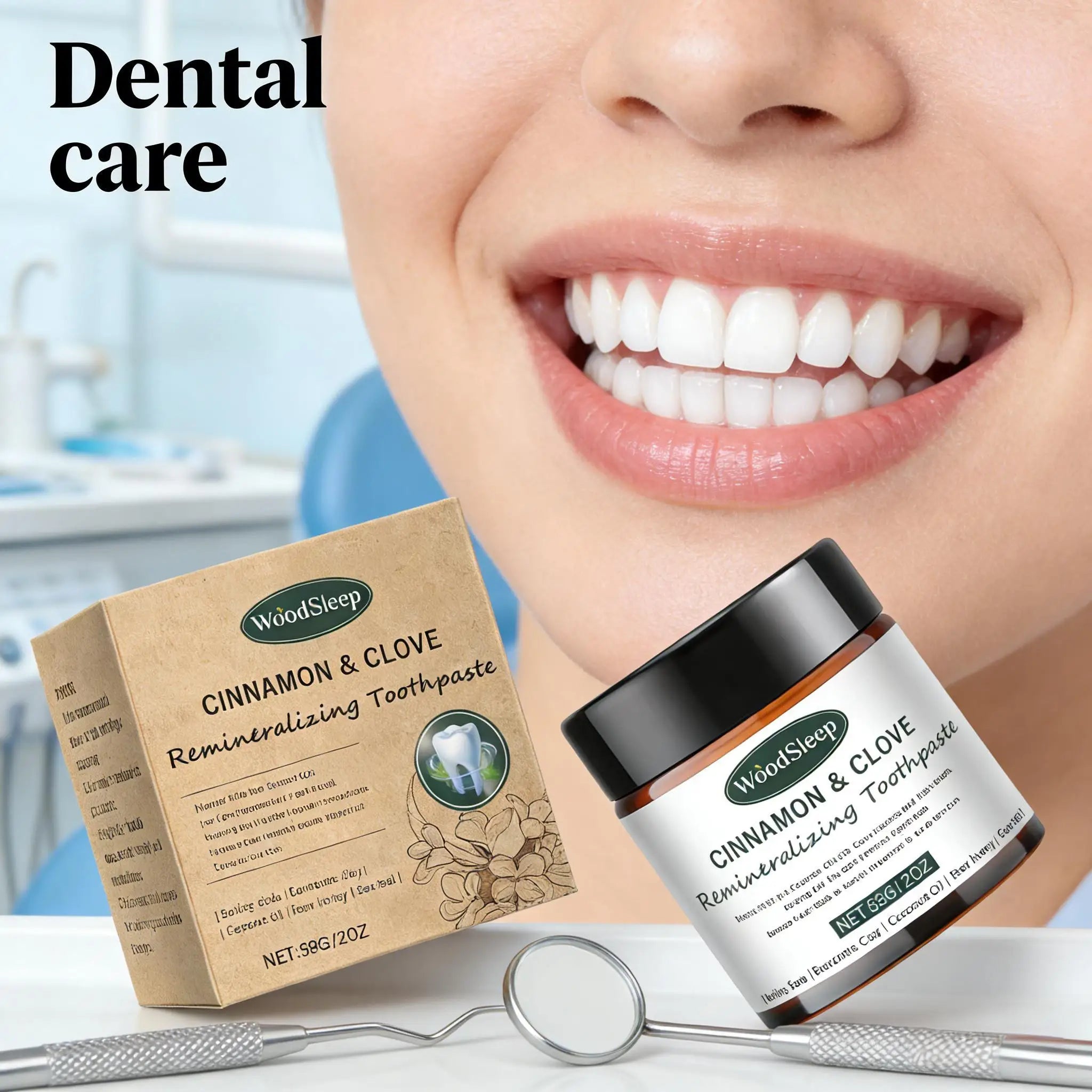 Natural Teeth Whitening Powder 59g – Remineralizing Stain Removal