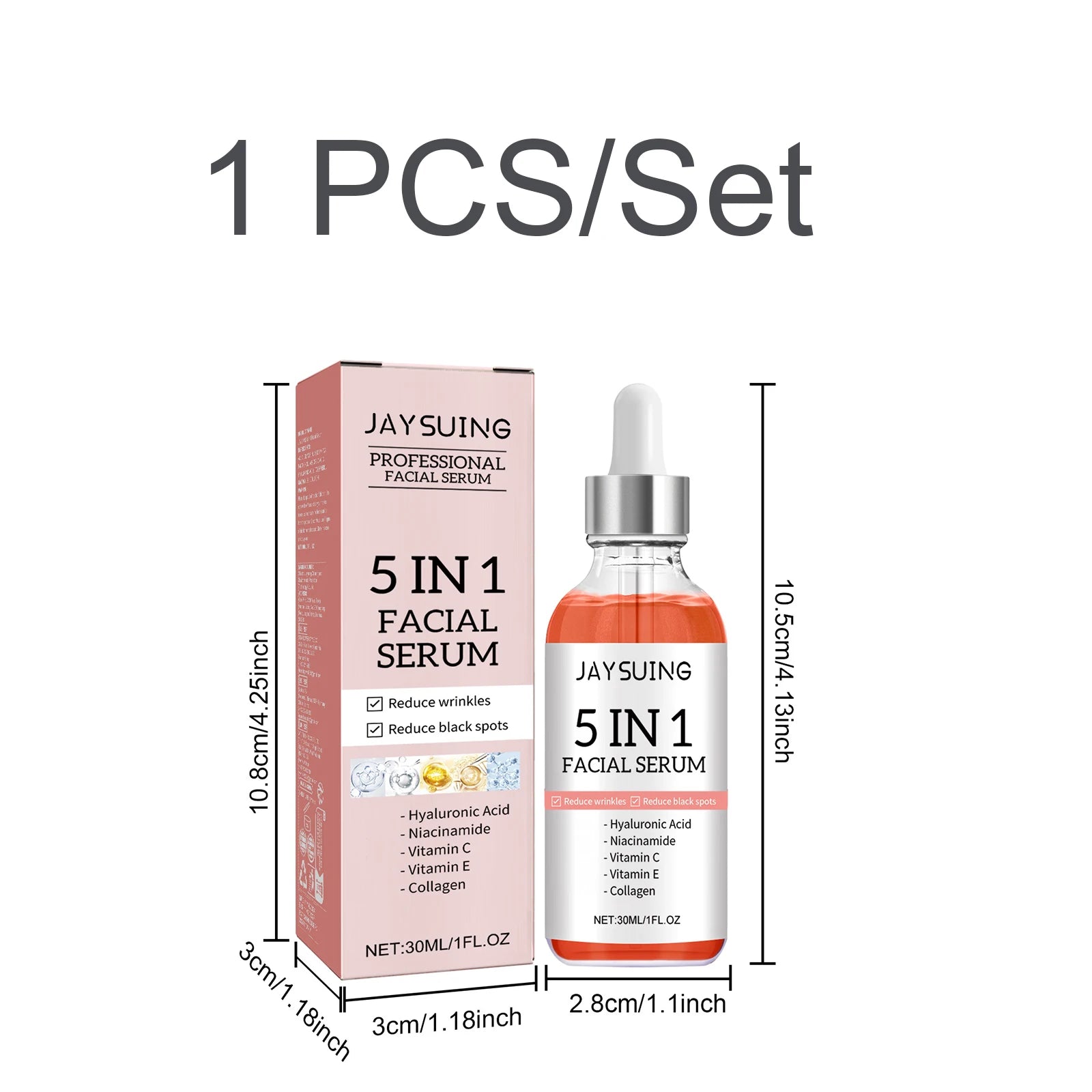 5-in-1 Facial Serum – Hyaluronic Acid, Niacinamide & Vitamin C Face Serum Oasis Select 1 PCS
