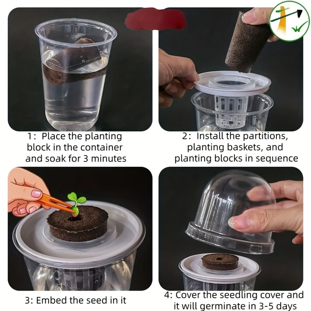 1pc Visible Clear Plants Germination Cup Hydroponic Seed Planter Pots Reusable Durable Seed Starter Tray Plastic View Cups Oasis Select