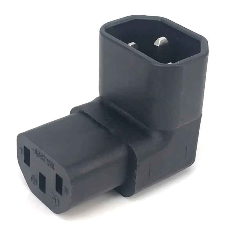 3pin Male To Female Extend 90 Degree Down Up Angle AC Converter IEC 320 C14 To C13 Left Right Angle AC Adapter IEC 320 Oasis Select
