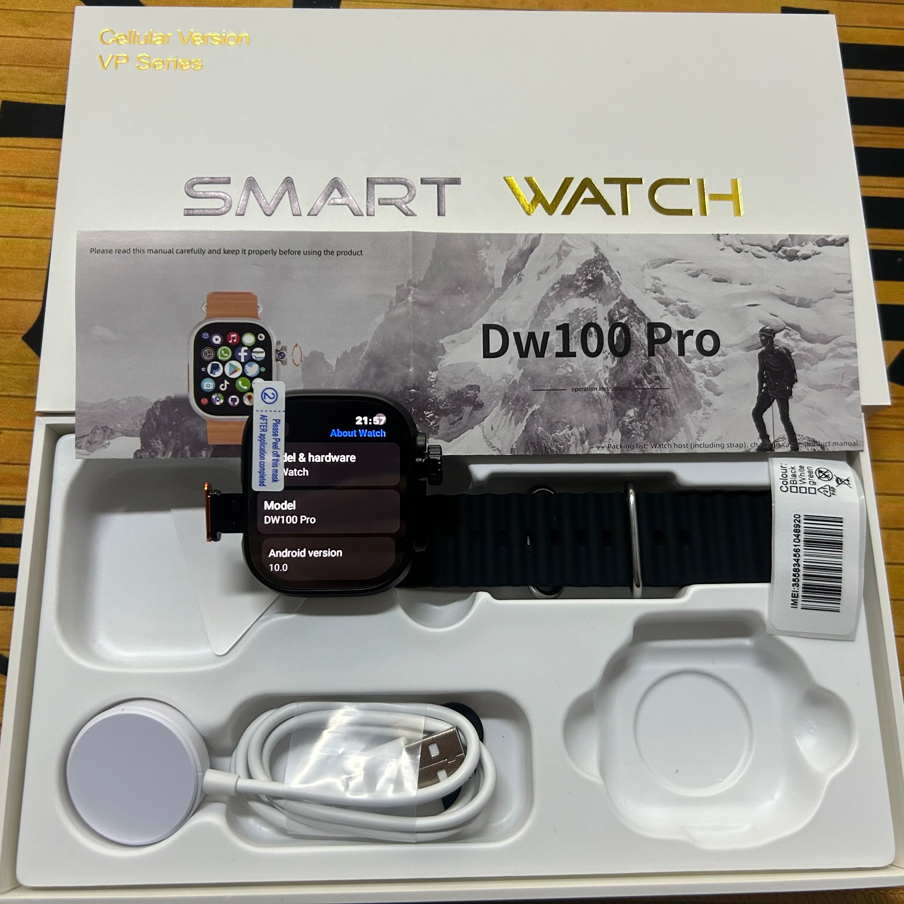 DW100 Pro Android 4G Smartwatch Fingerprint Unlock control 2.29inch Amoled Smart Watch 256GB Storage Free Download App WIFI GPS Oasis Select