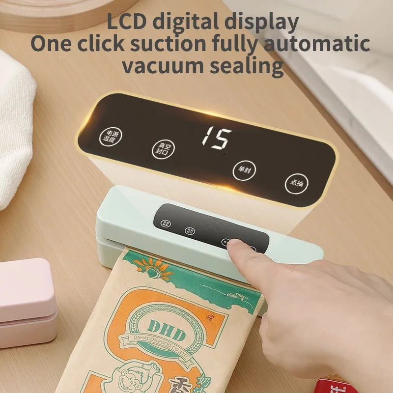 GUOHE Portable USB Rechargeable Vacuum Food Bag Sealer 30cm