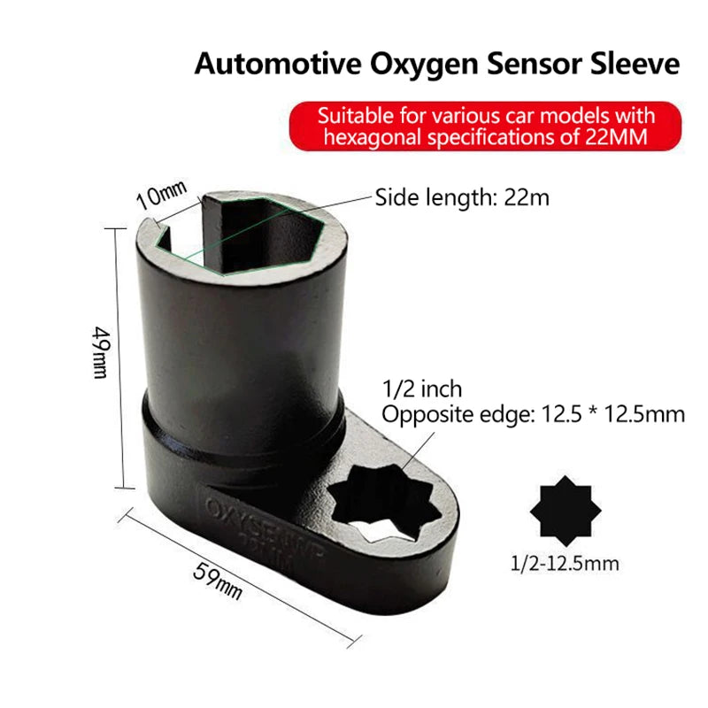 Comprehensive 22mm Oxygen Sensor Socket Wrench, Professional Universal Car Repair Tools Kit, Engine Wrench Accessories Oasis Select