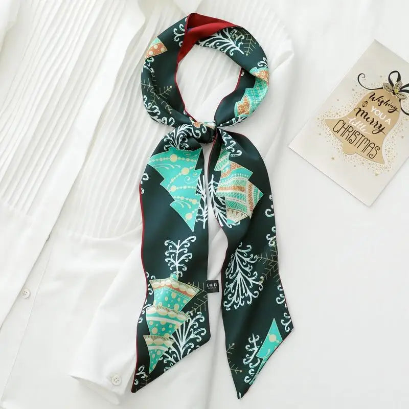 Christmas Scarf – Festive Hair, Bag & Gift Decoration Accessory