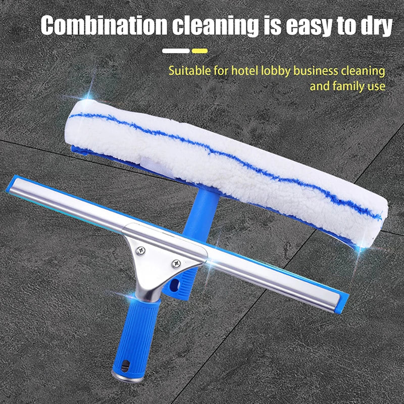 1Pc/1Set 35CM Window Cleaning Combo Squeegee & Microfiber Window Washer Shower Squeegees Window Glass Wiper Cleaning Tool Oasis Select