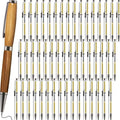 LIKE WISH 48Pcs Woodentwist Pen Kit 7Mm Slim Pen Kit Twist Pen Set With Replacement Lathe DIY Copper Pen Making Office Supplies Oasis Select Black