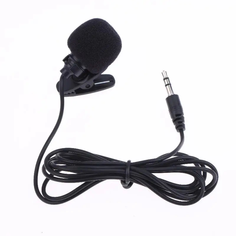 1Pcs Hands-free Condenser Clip-on Lapel Mic 1.5 Meters Mini Portable Lavalier Wired 3.5mm Microphone For Phone And Laptop PC Oasis Select 3 pole