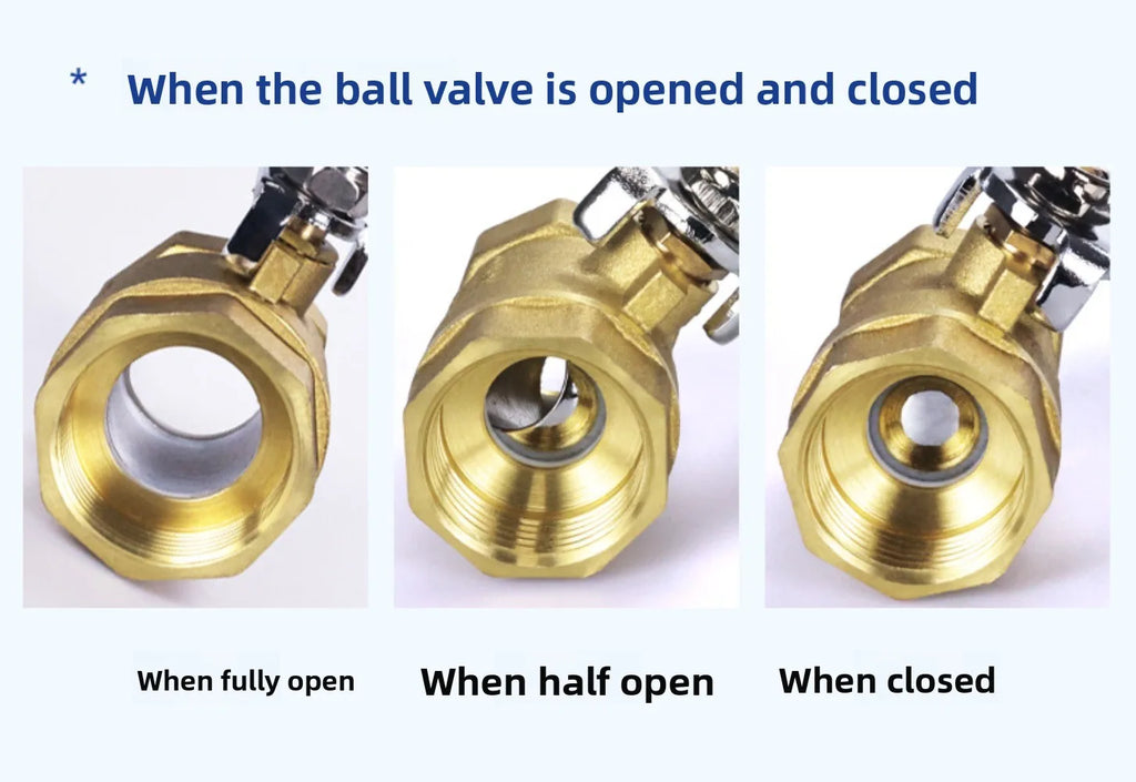 BSPT Brass Mini Ball Valve Air Compressor Water Gas Oil Shut Off Valve 1/8" 1/4" 3/8" 1/2" BSP Threaded Male To Female Oasis Select