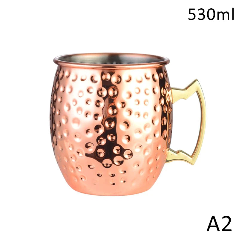 Hammered Stainless Steel Moscow Mule Mug 530ml | Bar Drinkware