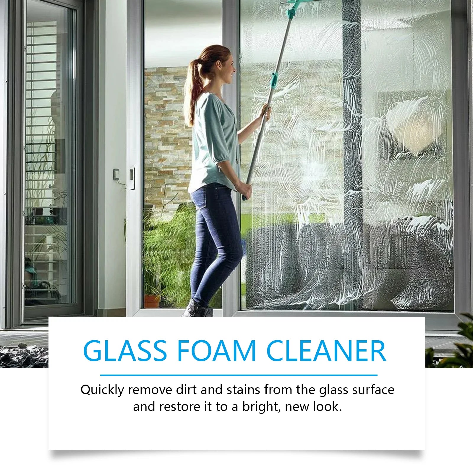 JAKEHOE Glass Foam Cleaner – Streak-Free Windows & Mirrors 120ml Glass Foam Cleaner Oasis Select