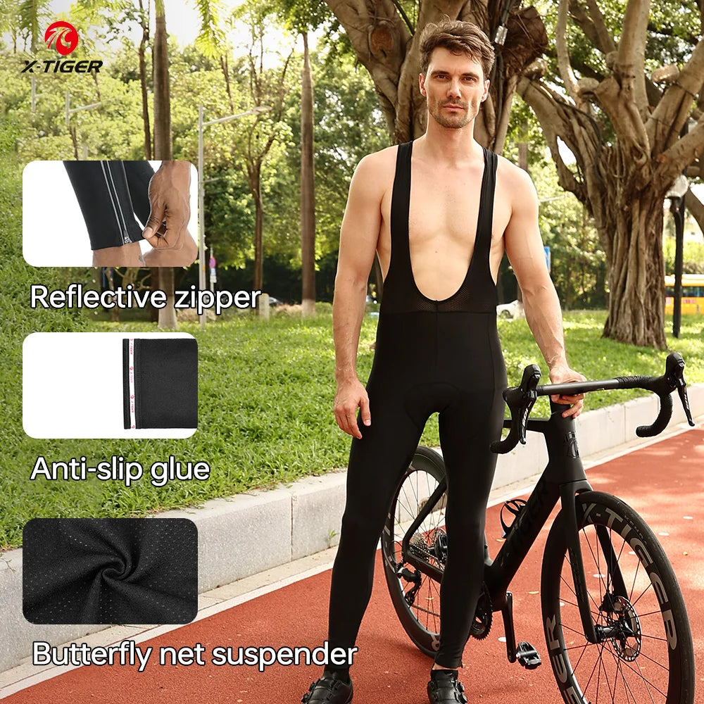 X-Tiger Cycling Pants Man 5D Padded MTB Road Bike Tights Breathable Shockproof Bicycle Long Pants Outdoor Cycling Clothes Oasis Select