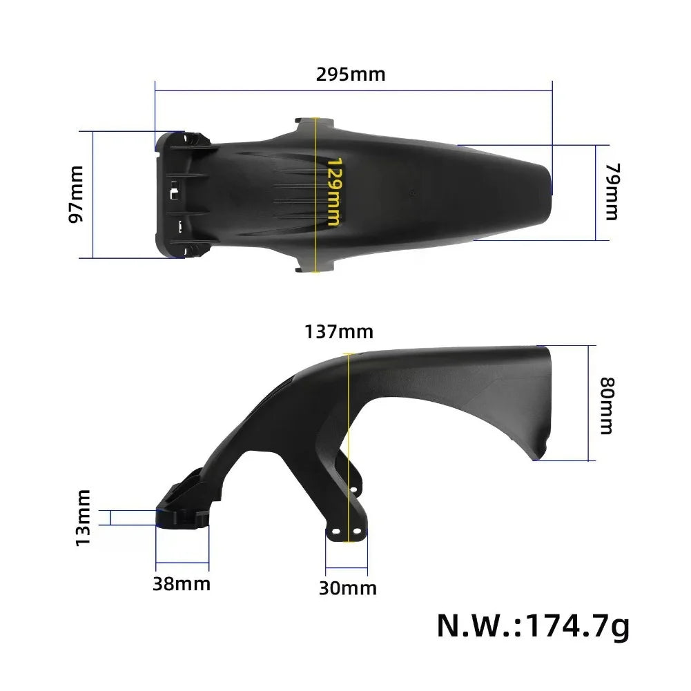 Rear Scooter For Fender Mudguard with Tail Light Compatible with For Ninebot For Segway Max G3 Electric Scooter Oasis Select