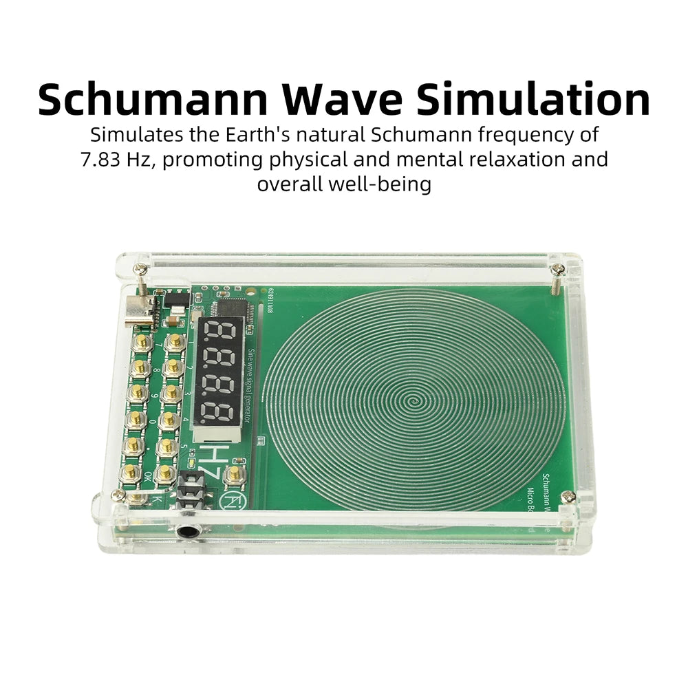 DC 5V 0.01Hz~100000Hz Adjustable Frequency 7.83HZ Schumann Wave Generator Sine Wave Signal Generator Micro Type C Interface Oasis Select