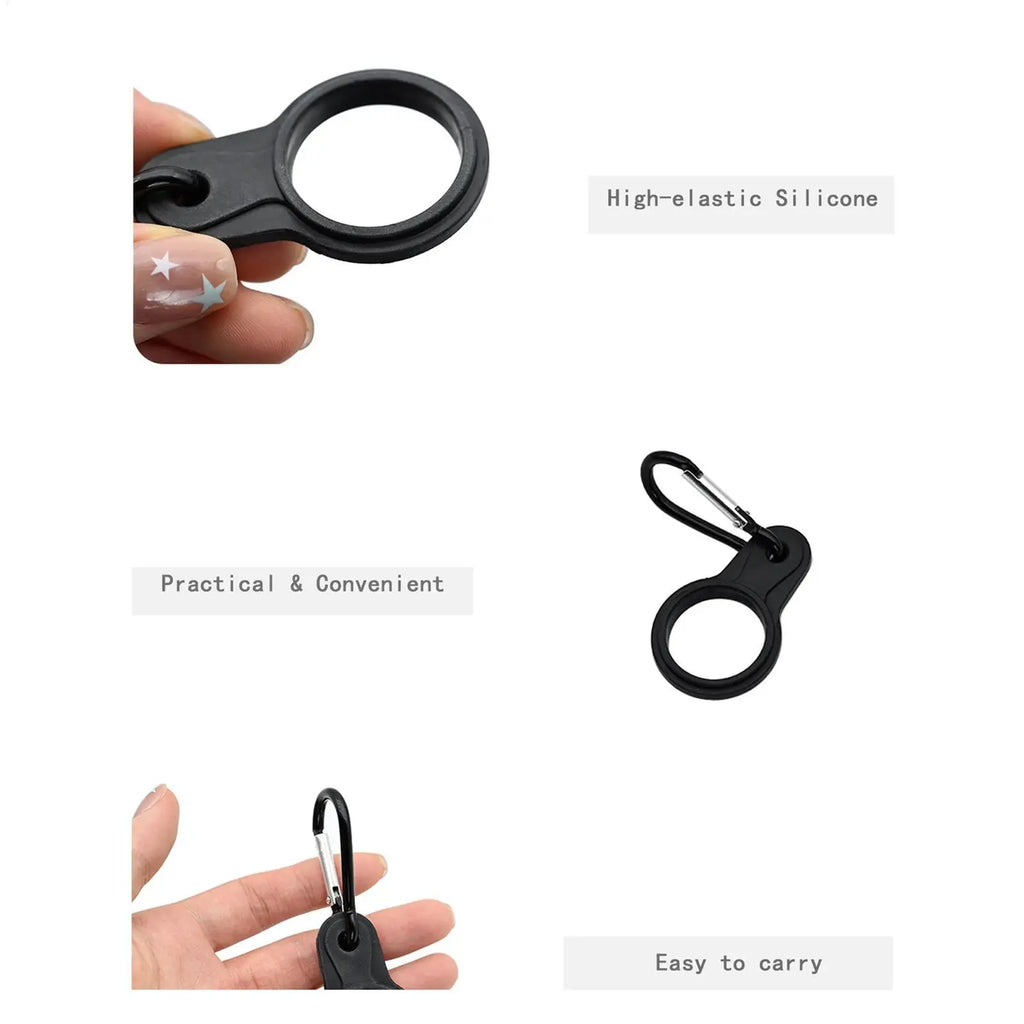 Hanging Water Bottle Buckle Clip Tactical Portable Mineral Bottle Ring Holder Molle Webbing Buckles for Outdoor Camping Hiking Oasis Select