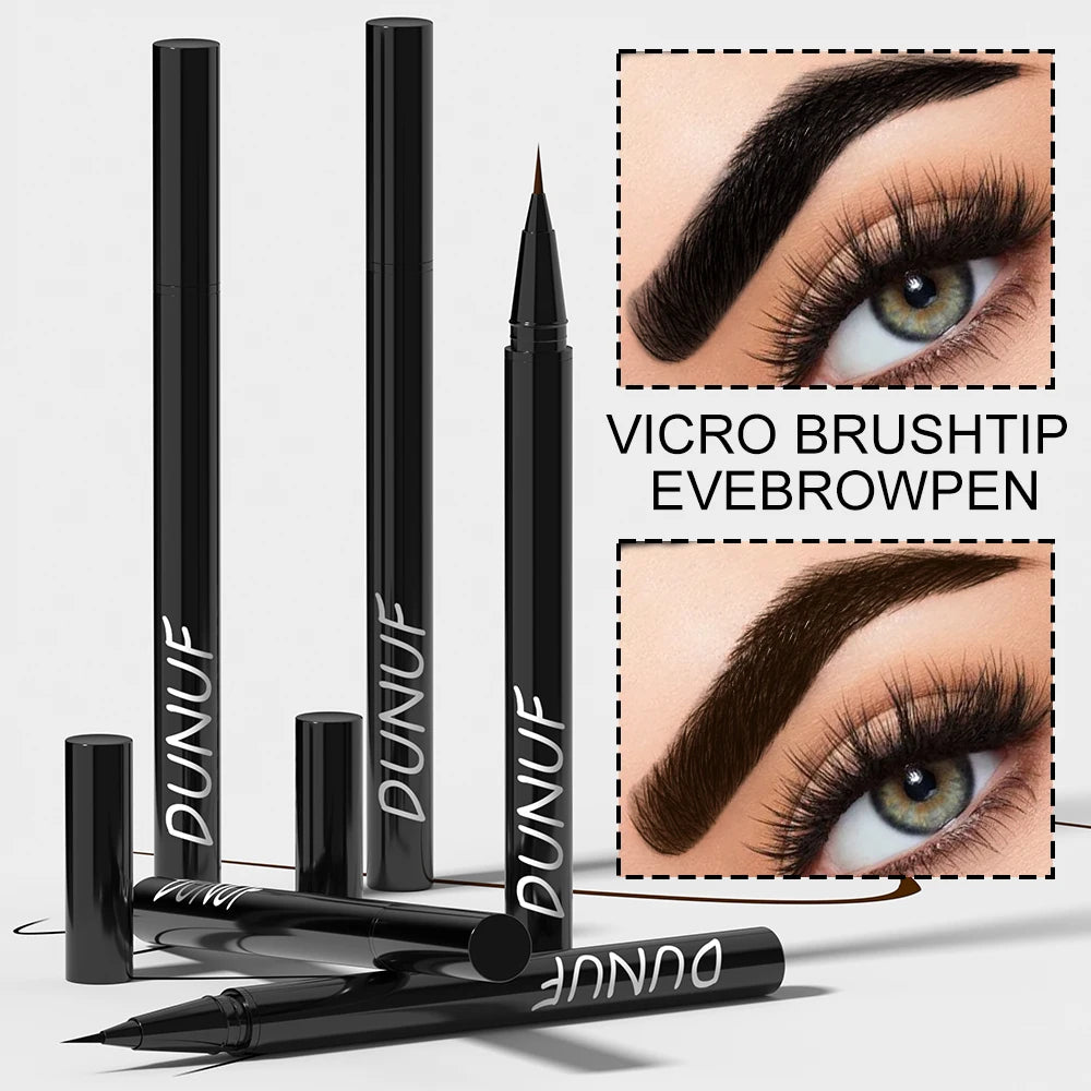 DUNUF 2 Colors Long-lasting liquid Eyebrow pencil Ultra-fine anti-stain, waterproof and perspiration-proof quick drying Eyeliner Oasis Select