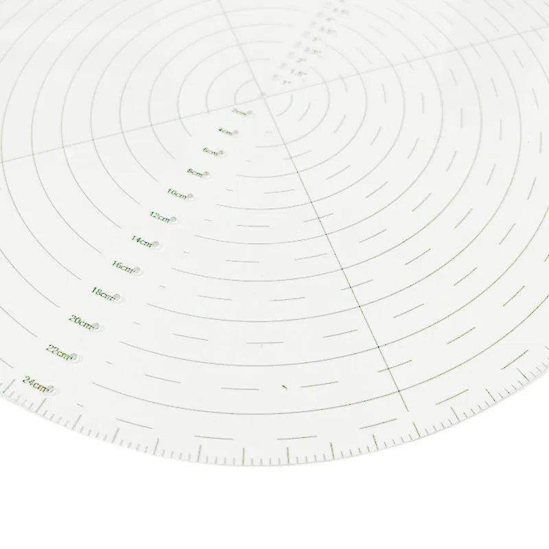 10" Round Center Finder Compass | Clear Acrylic Circle Template