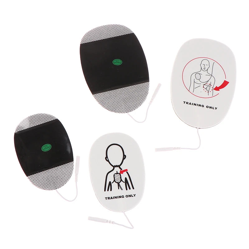 1 Pair AED Training Device Patches First Aid Training Replacement Pads Adult Kid Training Universal Trainer Oasis Select