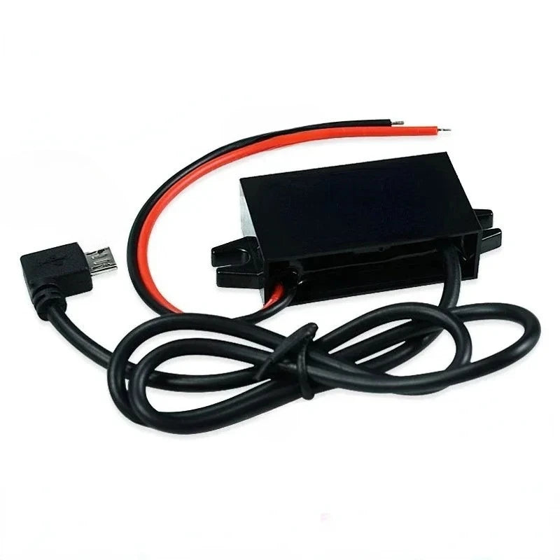 12V 24V 36V 48V 60V 72V Buck to 5V 3A USB Step Down Power Converter Car Auto Phone Motorcycle Charger Adapter 11V-90V Oasis Select Micro USB Right Bend 11V-90V 5V 3A