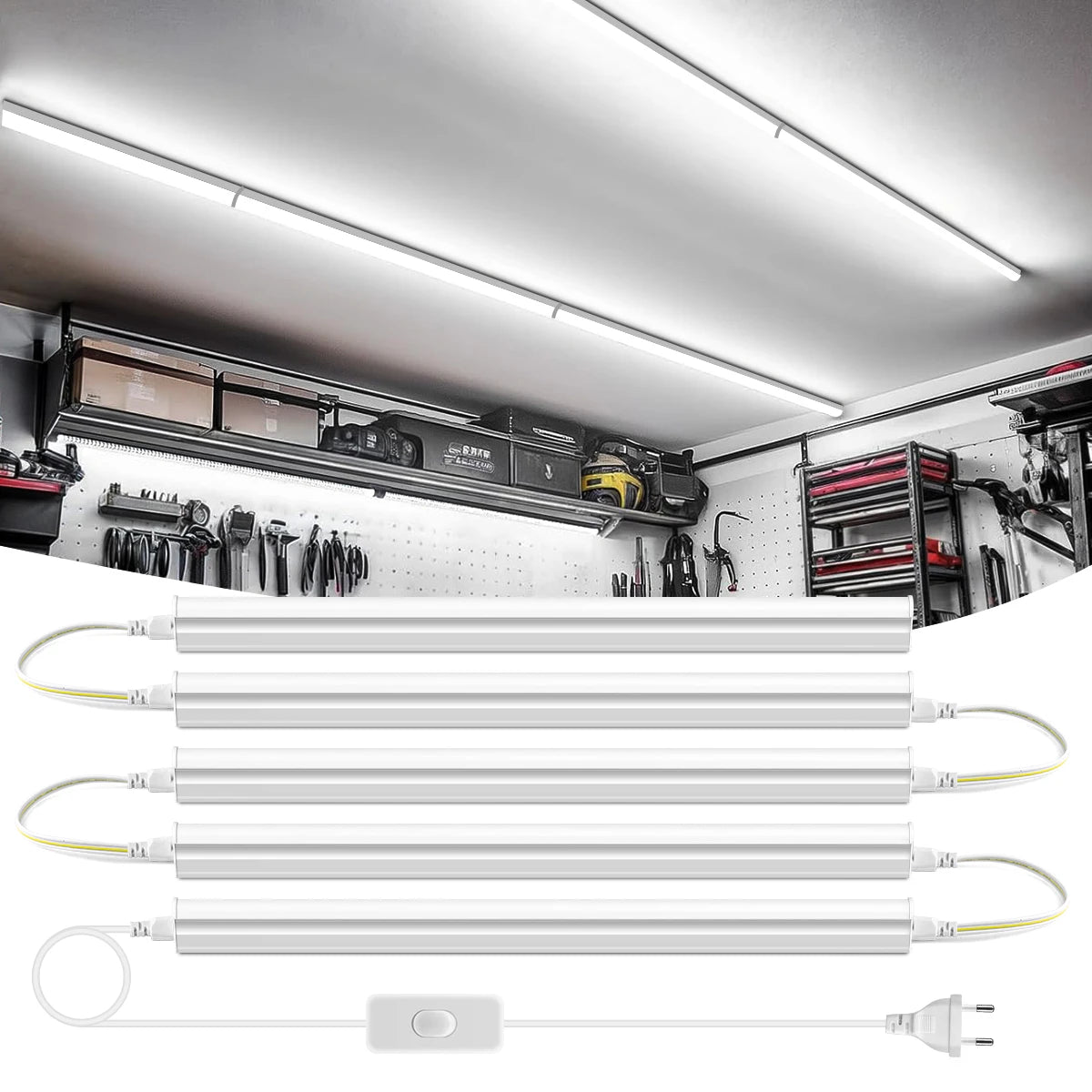 2/4/6pcs T5 Tube Bar Ceiling Light 50CM 2835 SMD LED Light with Swtich,Wall Lamp for Shop Showroom Living Room Bedroom Kitchen Oasis Select