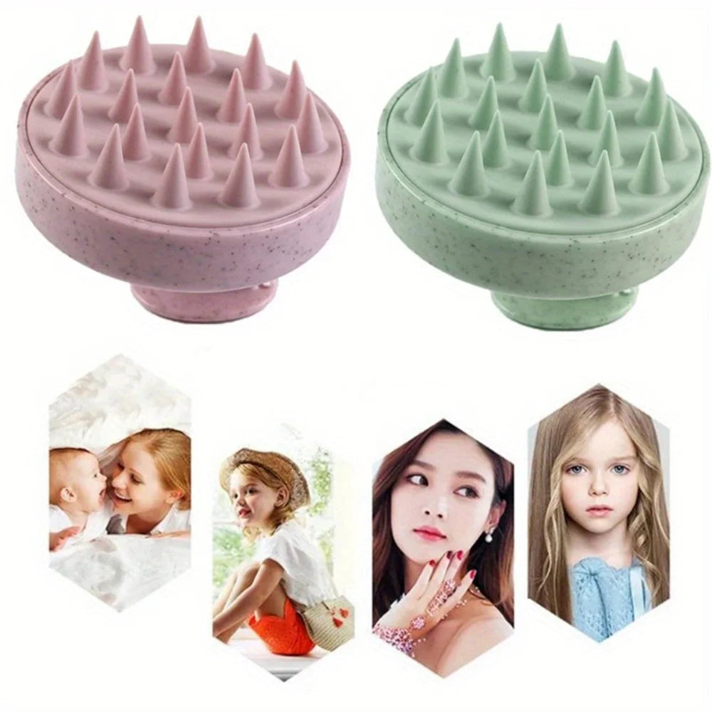 1pc Silicone Shampoo Brush Body Massage Brush Bath Shower Brush Salon Hairdressing Tool Scalp Massage Comb Hair Washing Comb Oasis Select