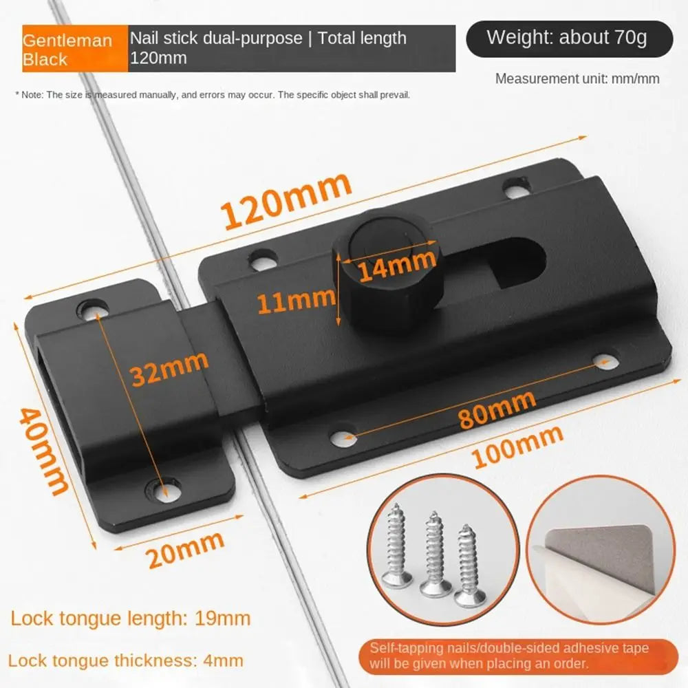 Aluminum Alloy Door Bolt Latch – Cabinet & Barn Security Lock