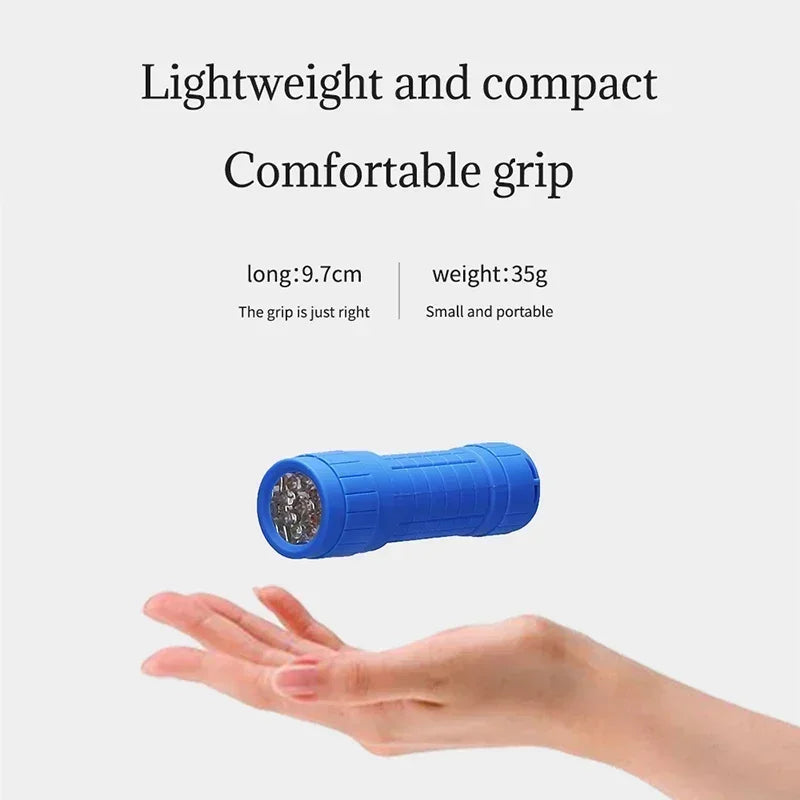 Mini Portable Flashlight Nine XPE Lamp Beads Strong Lighting Using 3 NO.7 Batteries Fixed Focus Pocket Outdoor Emergency Torch Oasis Select