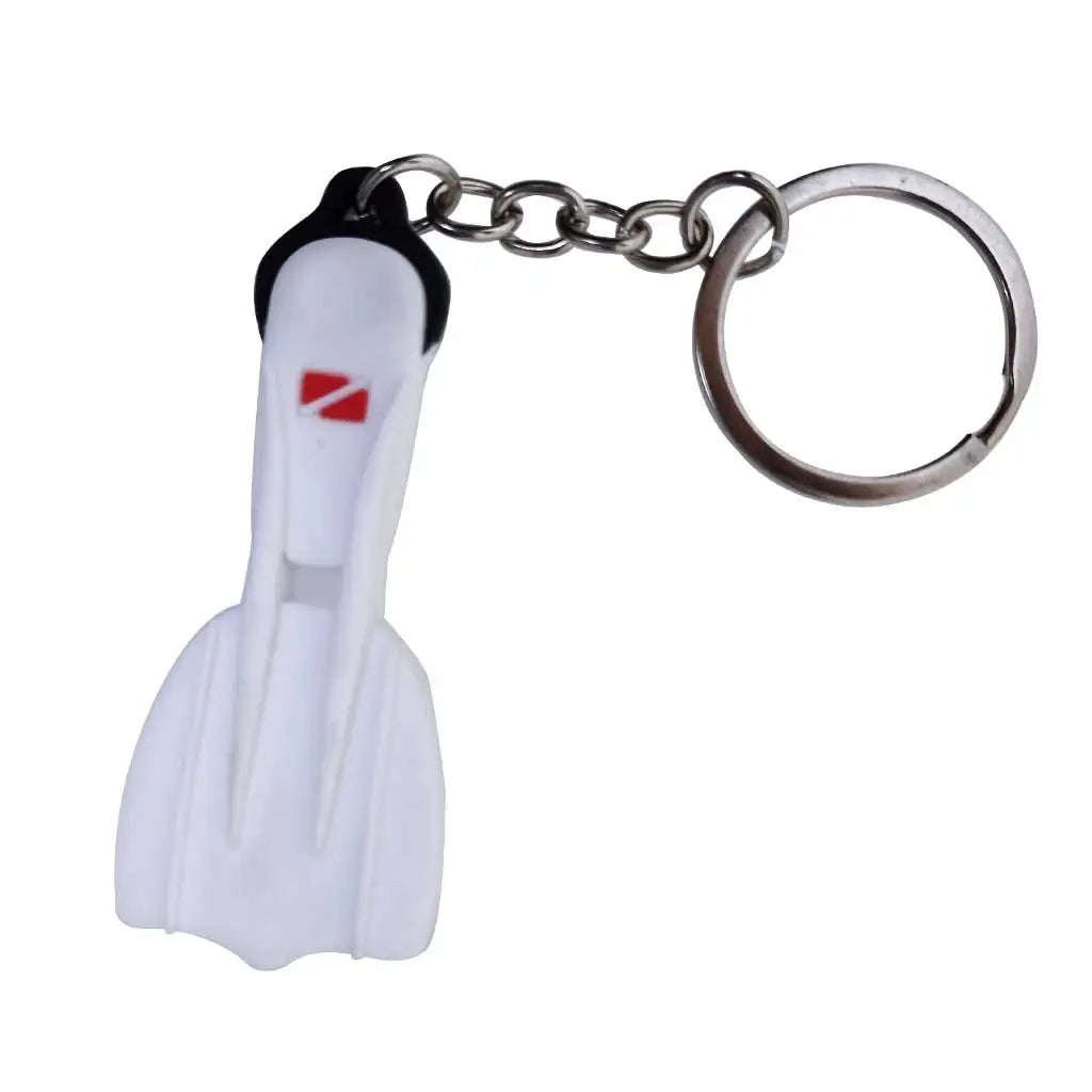 Scuba Diving Fin Key Chain KeyChain Flipper Keyring Diver Diving Gift Bags Novelty ID Oasis Select White