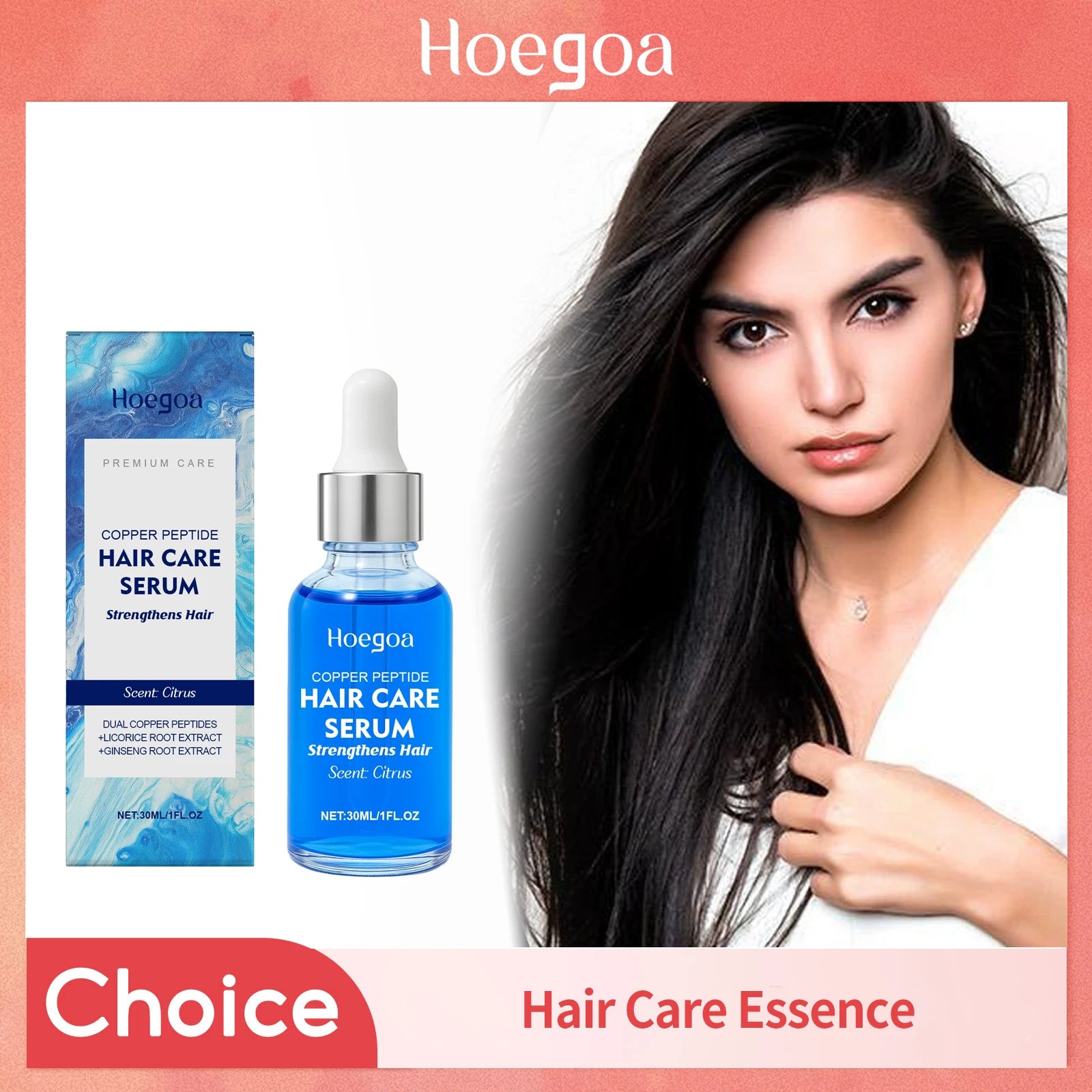 Copper Peptide Hair Growth Serum Promote Regrowth Repair Damage Scalp Massage Thicken Hair Nourish Smooth Anti Loss Hair Essence Oasis Select