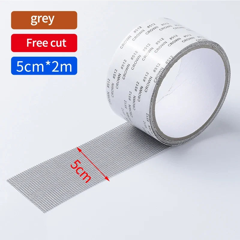 Fix Net Window Home Adhesive Anti Mosquito Fly Bug Insect Repair Screen Wall Patch Stickers Mesh Window Screen Window Net Mesh Oasis Select grey 5cmx2meter 1pcs