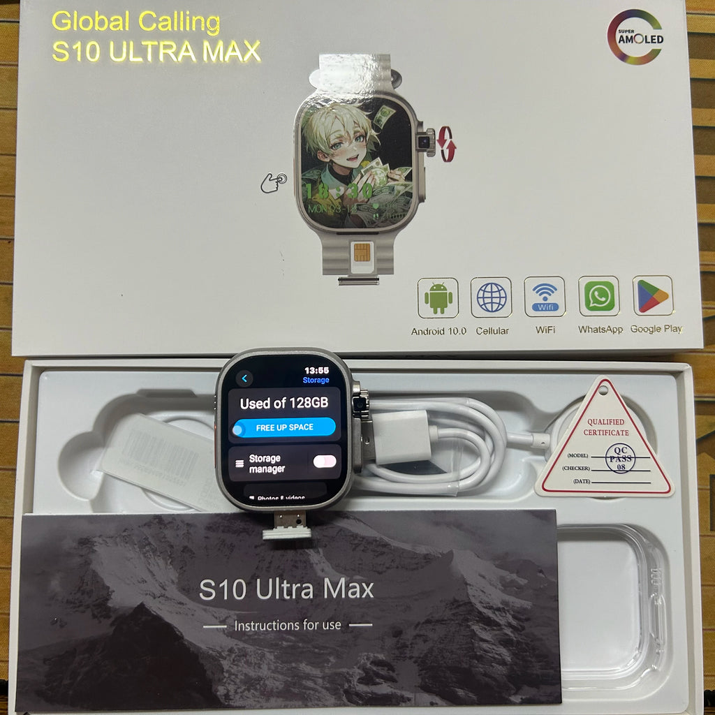 S10 Ultra MAX Android 13 Smartwatch | 4G GPS AMOLED Camera