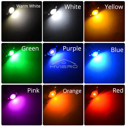 10PCS High Power LED Chip 1W 3W Multi-Color DIY Emitter Beads LED Chip Emitter Oasis Select