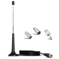 DAB FM TV Receiver with Pull Rod Antenna Hifi AV Stereo Amplifier Suction Cup Antenna for Clear Radio Reception Oasis Select black