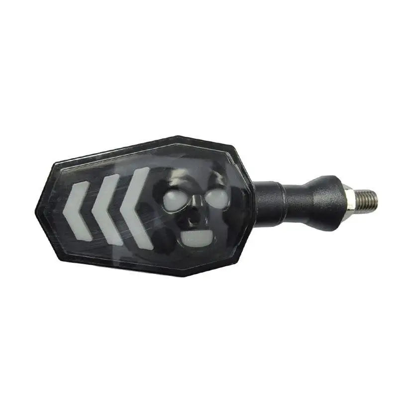 2Pcs Dual Color Skeleton Arrow Amber Flashing Blinker Indicator Motorcycle Owl Shaped LED Turn Flowing Signal Light Oasis Select