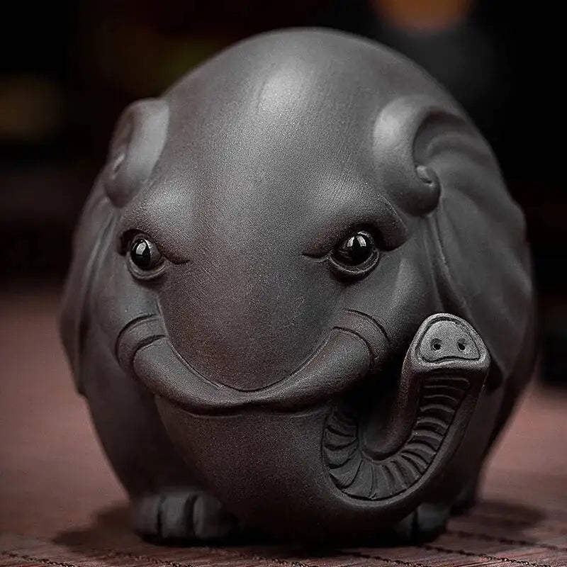 Tea Pet Purple Clay Wealth-attracting Ornament Elephant Tea Play Tea Table Auspicious Elephant Ornament Oasis Select