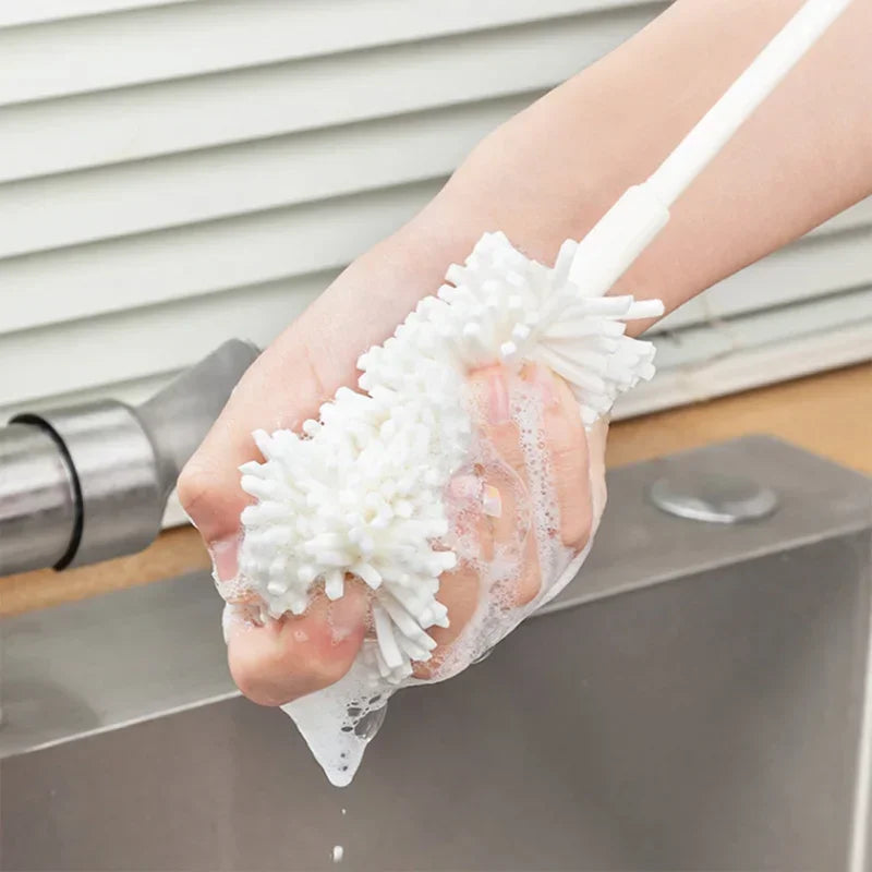 Sponge Brush Cup Scrubber Glass Cleaner Kitchen Cleaning Tool Long Handle Drink Wineglass Bottle Household Cleaning Brush Oasis Select