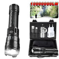 USB Rechargeable LED Flashlight Powerful Strong Light Tactical Torch Built-in Battery Lantern for Outdoor Camping Hiking Cycling Oasis Select set