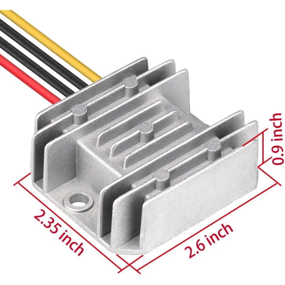 DC 8V-40V to 12V 10A Automatic Buck/Boost Converter Voltage Reducer Waterproof Regulated Power Supply for Golf Cart Club Car Oasis Select