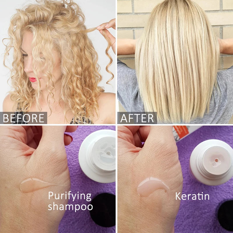 PURC Smoothing Shampoo Conditioner Professional Keratin Hair Treatment Nourishes Dry Repair Damaged Moisturizing Hair Care Oasis Select