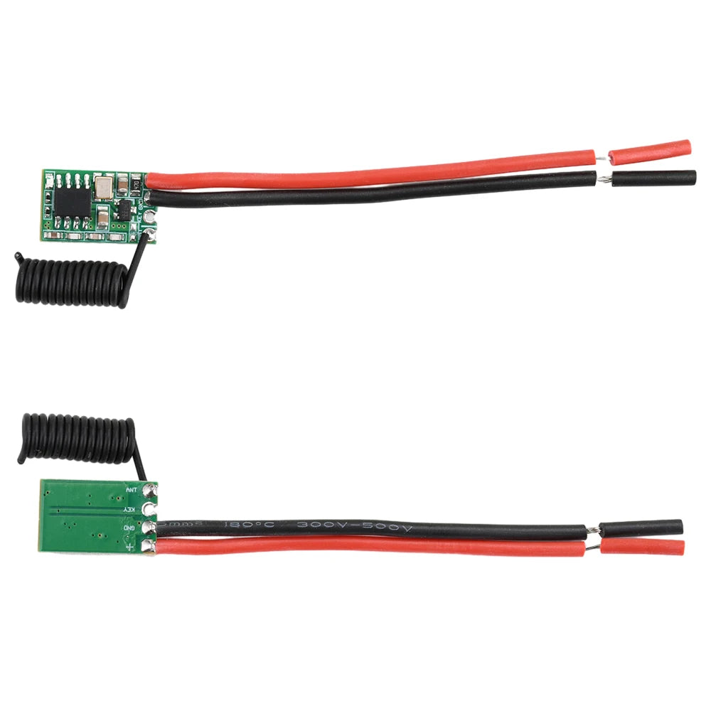 DC 3V-24V Wide Voltage Universal RF Module Miniature Wireless Transmitter-Receiver Module 433MHZ Transmitter LED Remote Control Oasis Select