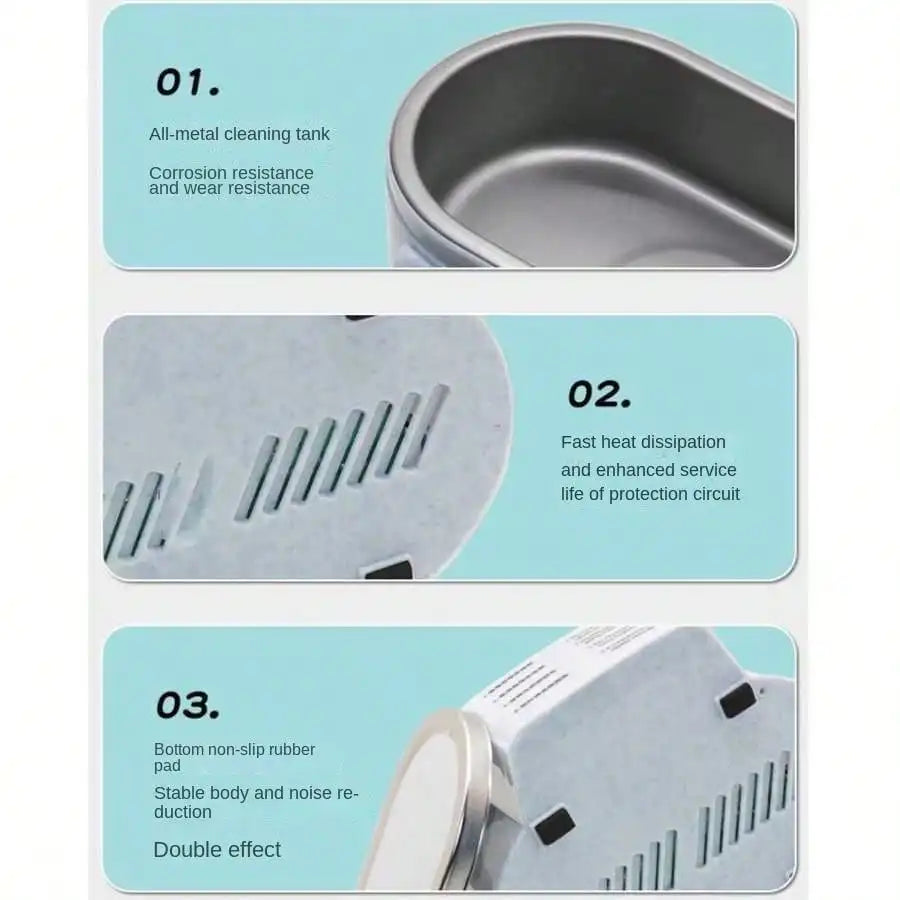 30/50W Ultrasonic Cleaner Sonicator Bath 40Khz Degas For Home Watches Contact Lens Glasses Cleaner Machine Teeth Makeup Razor Oasis Select