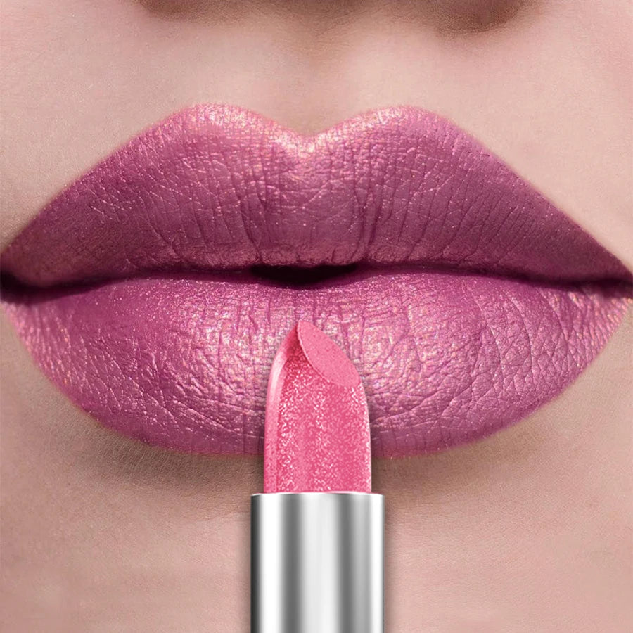 KAFURUX 21-Color Glitter Metallic Lipstick | Pearlescent Lip Tint