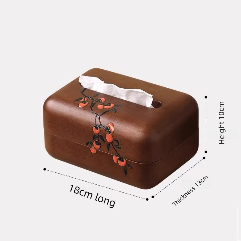 New Chinese Style High-end Tissue Box Living Room Coffee Table Chinese Style Paper Box Decoration Desktop Home Use Oasis Select