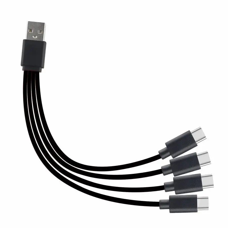 1Pcs 4 in 1 Data Cable Fast Charging 1 to 4 Type-C USB Flash Charging Mobile Phone Accessories All Phone Users Hot Sale New 2026 Oasis Select 1pc