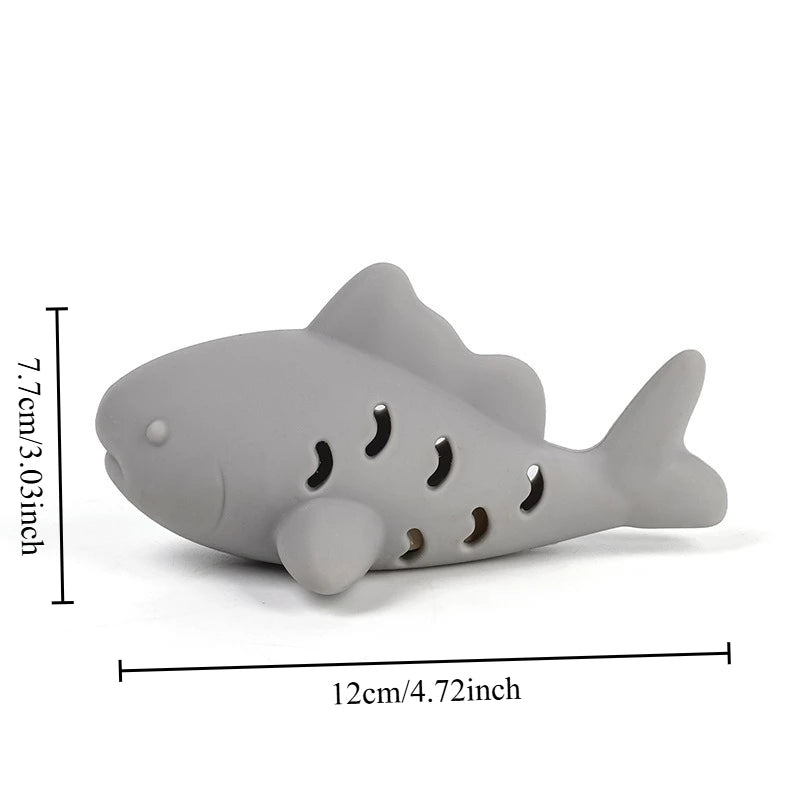 Silicone Fish Young Cat Pet Gnawing Hiding Food Slow Cat Leaking Food Self Pleasure Grinding Teeth Relieving Boredom Toy Oasis Select Gray