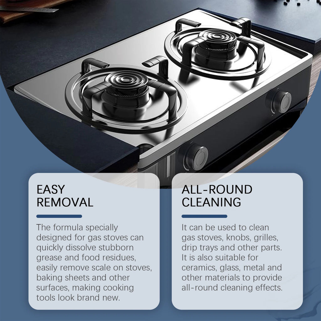 Jakehoe Gas Stove Cleaner Spray Removing Tough Grease Stains Polishing Restore Luster Multifunctional Kitchen Cleaning Tool Oasis Select