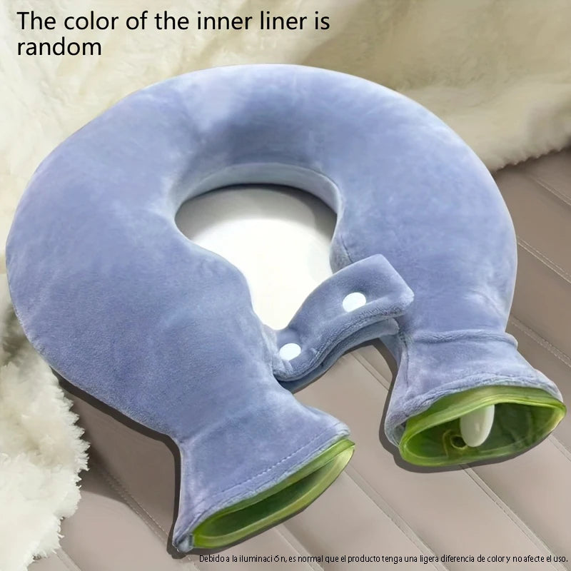 Winter Neck Heating Pad, U-Shaped Hot Water Bag, Water-Filled Neck And Shoulder Protector, Hot Water Bag Calentador de pies Oasis Select Blue