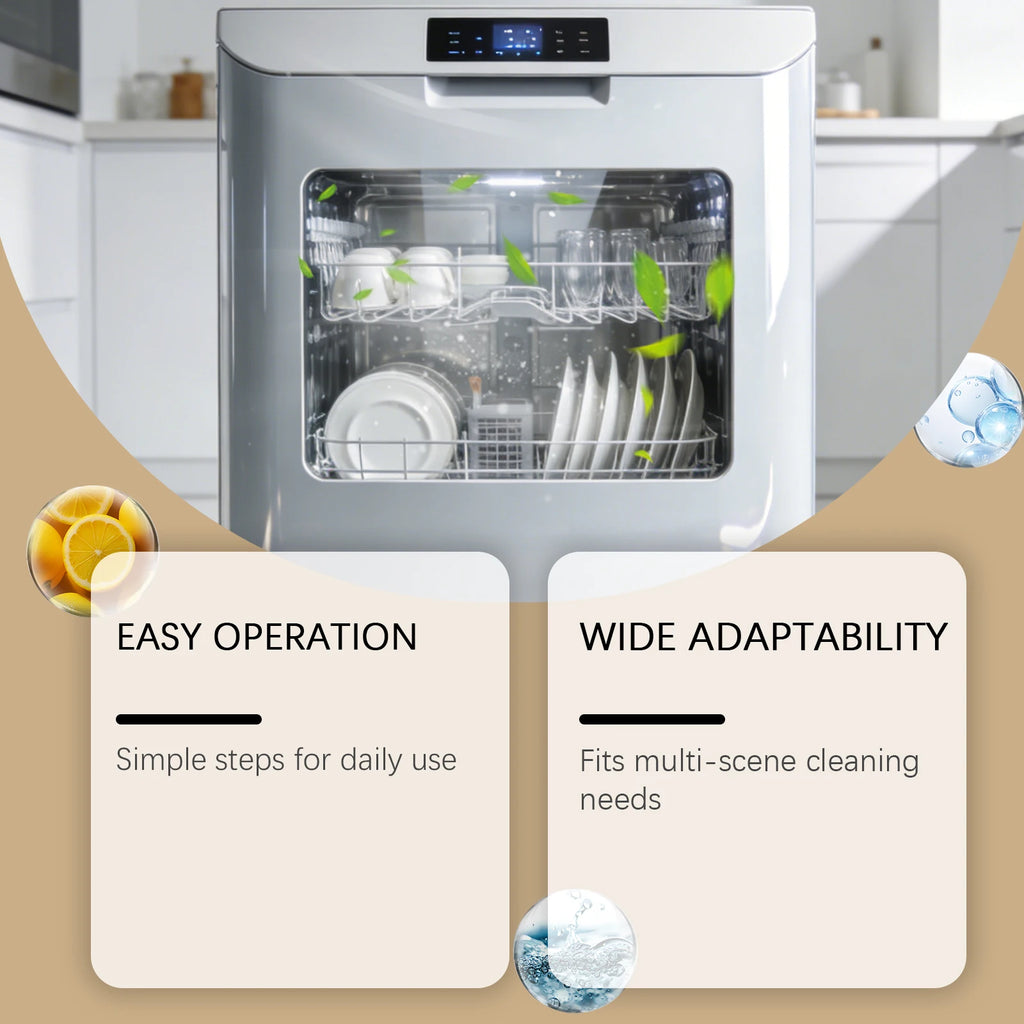 Dishwasher Cleaner Tablets Deep Cleaning & Odor Remove Grease Residue and Grime for Fresher Cleaner Machine Restore Shine Oasis Select