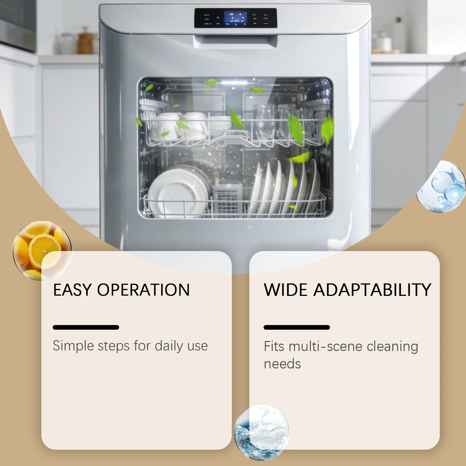 Dishwasher Cleaner Tablets Deep Cleaning & Odor Remove Grease Residue and Grime for Fresher Cleaner Machine Restore Shine Oasis Select